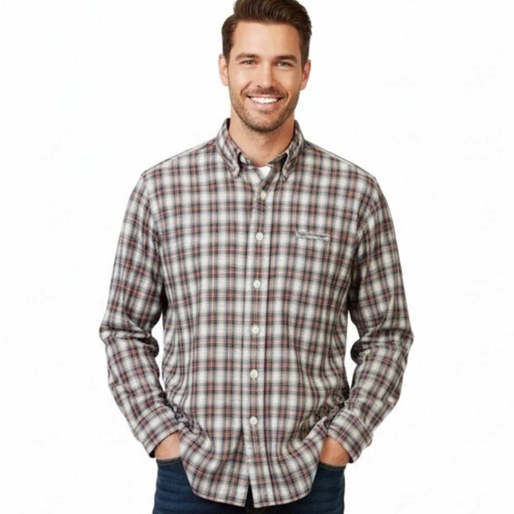 Ralph Lauren Jeans Co Shirt Plaid Multicolor Button Down Logo Classic Retro‎ M